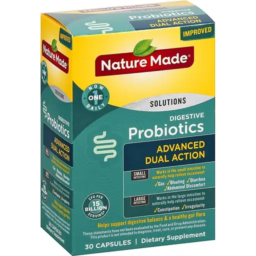 Nature Made Solutions Digestive Probiotics, Advanced Dual ...