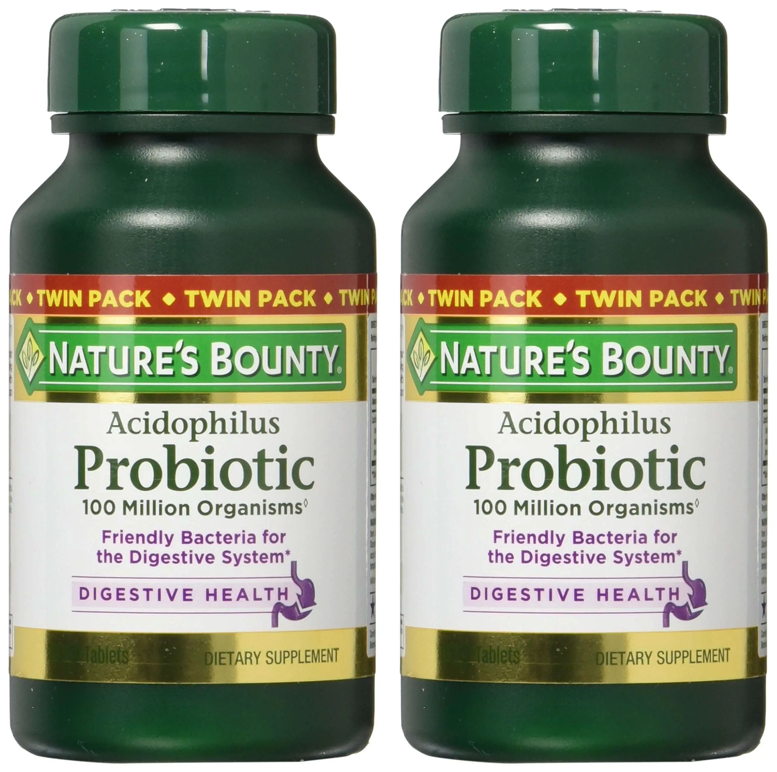 Natures Bounty Probiotic Acidophilus Dietary Supplement ...