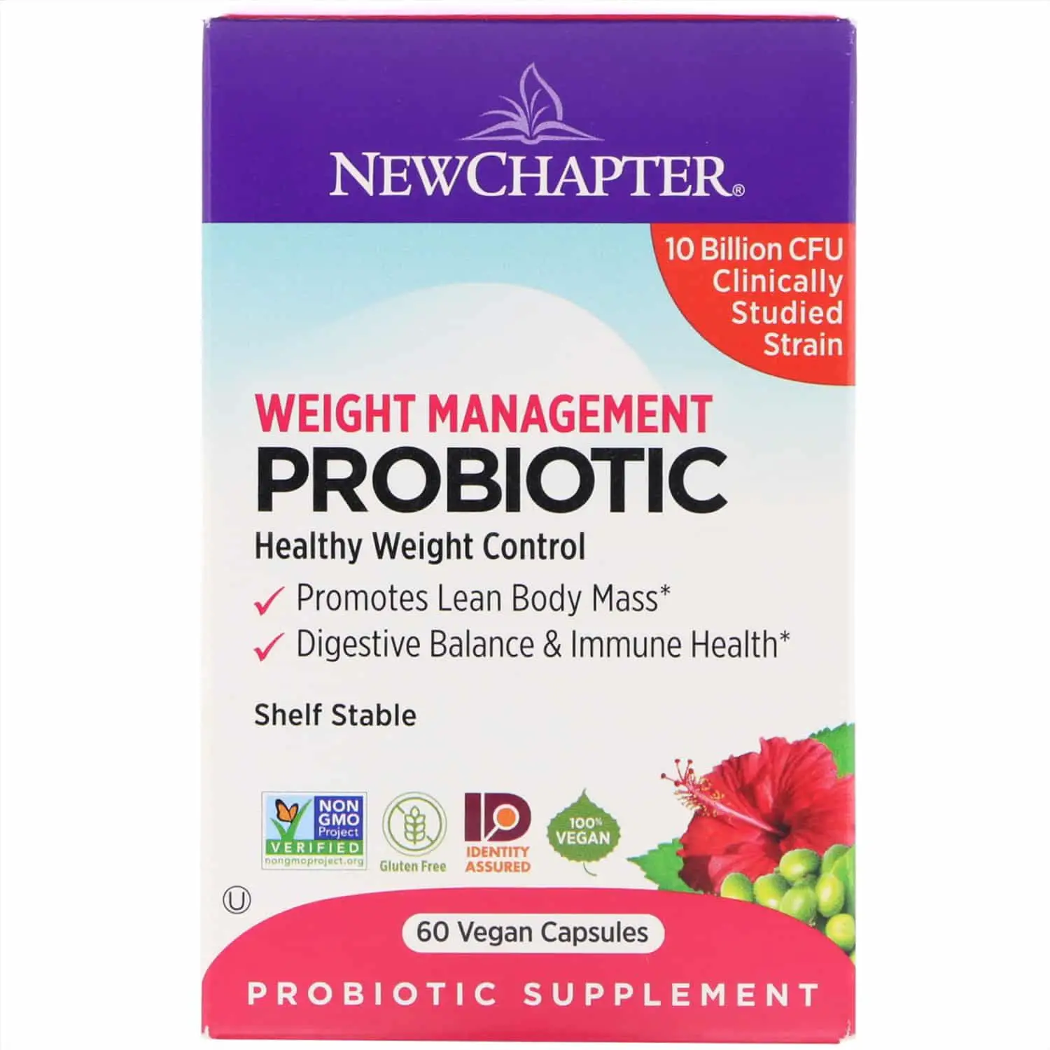 New Chapter, Weight Management Probiotic, 10 Billion CFU, 60 Vegan ...