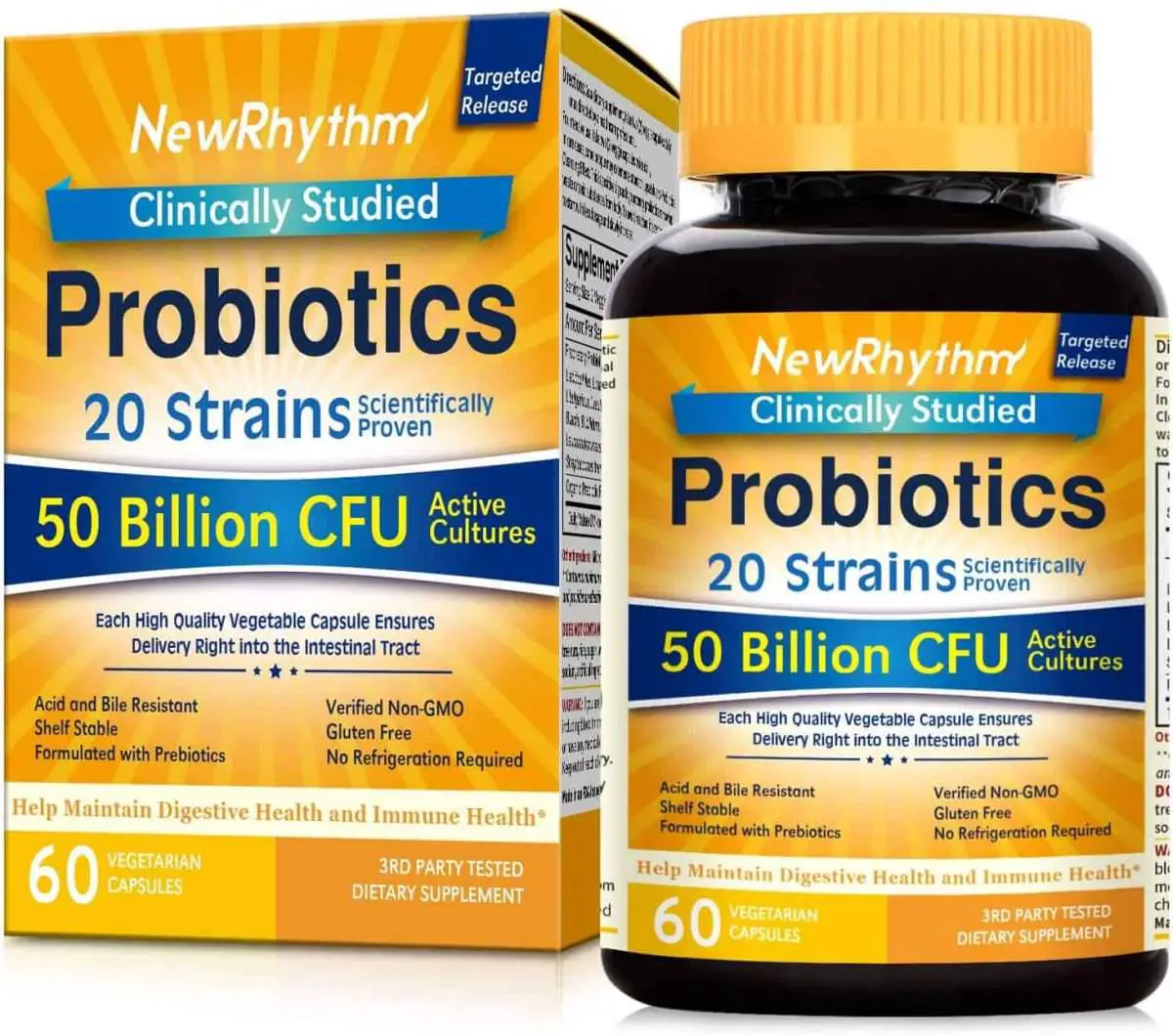 NewRhythm Probiotics 50 Billion CFU Probiotic Supplement Review