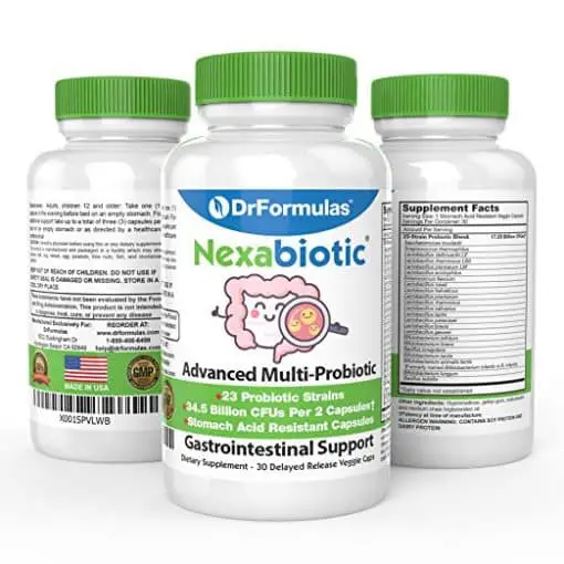 Nexabiotic Multi Probiotics with Saccharomyces Boulardii, Lactobacillus ...