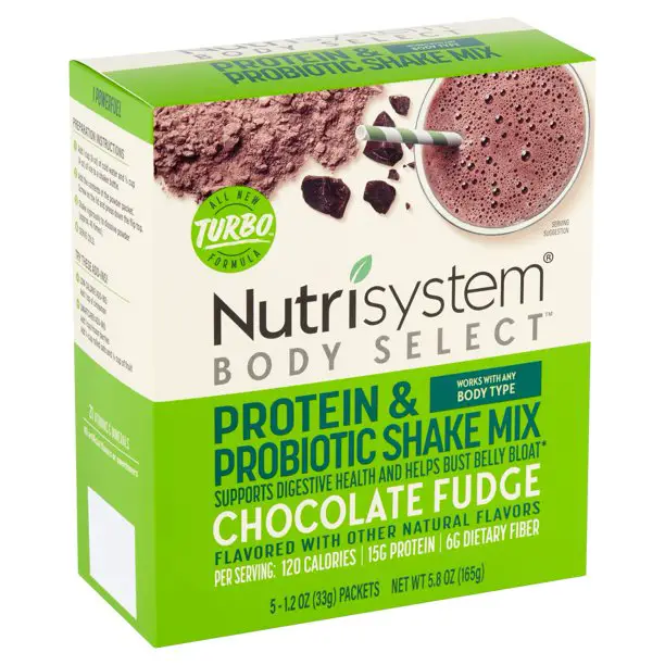 Nutrisystem Body Select Chocolate Fudge Protein &  Probiotic Shake Mix ...