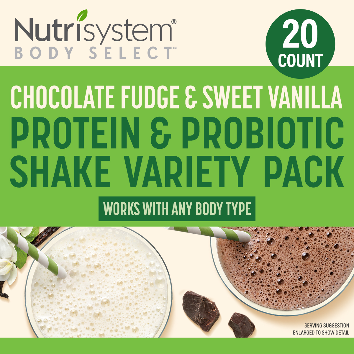 Nutrisystem® Body Select Protein &  Probiotic Shakes Variety Pack ...