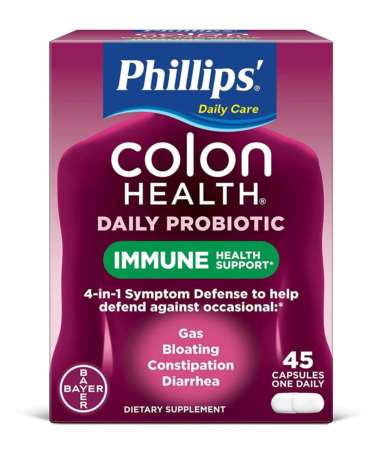 Phillips Colon Health Daily Probiotic 4 In 1 Immune Support 45 Caps ...