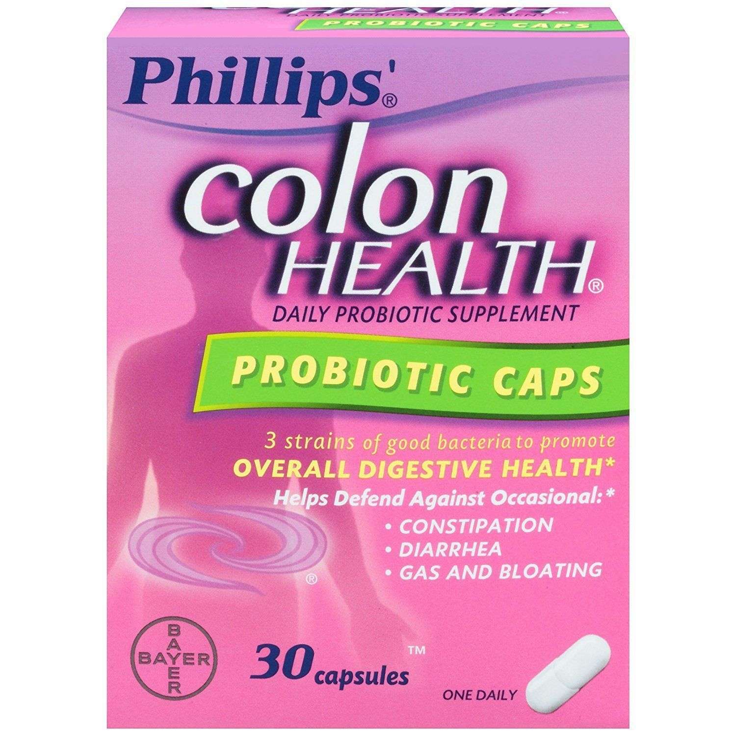 Phillips Colon Health Daily Probiotic Caps Supplement 30 Count