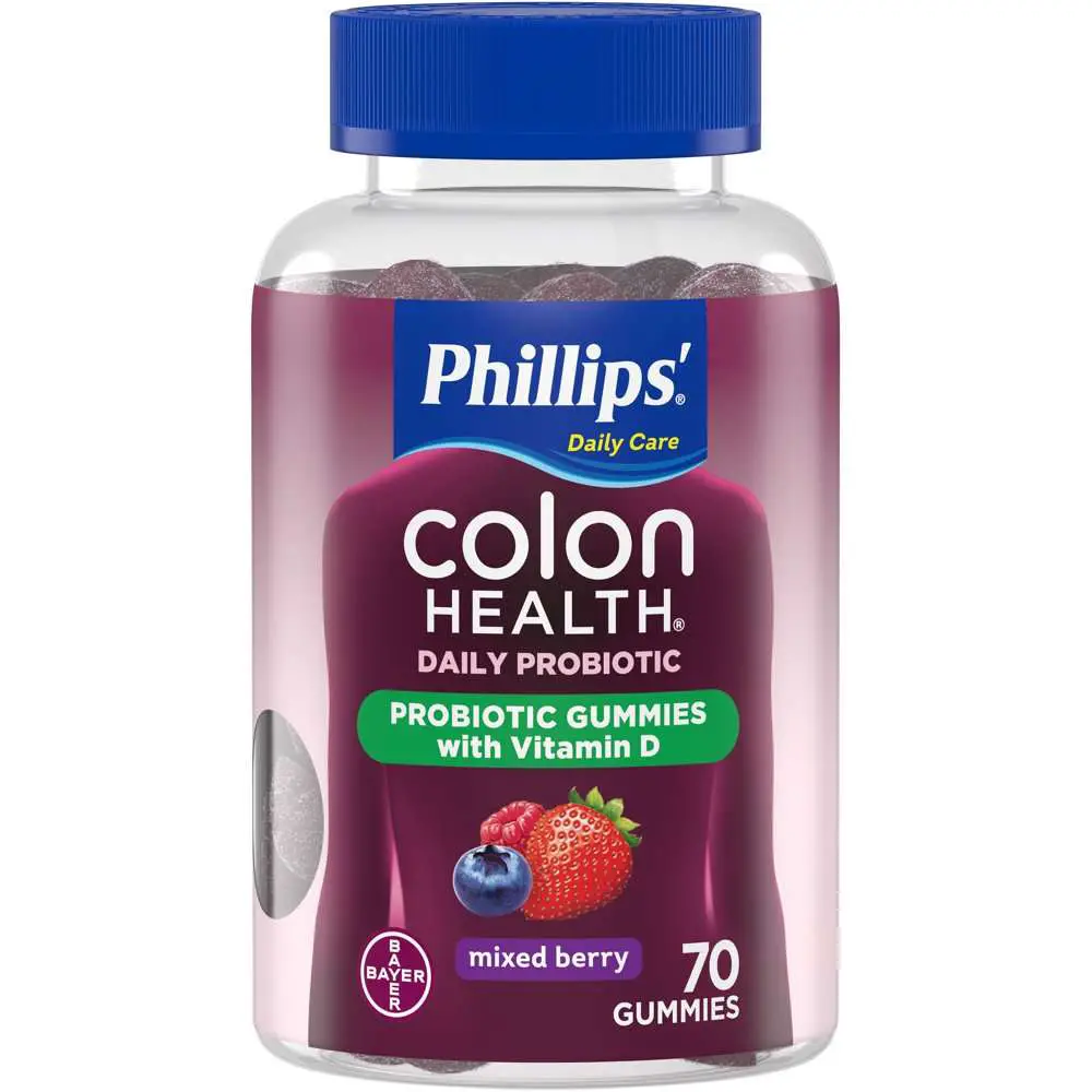 Phillips? Colon Health Daily Probiotic Supplement Mixed Berry Gummies ...