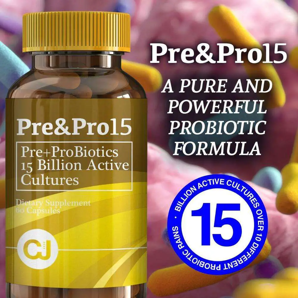 ProBio 15 Billion Prebiotics and Probiotics Live Active ...