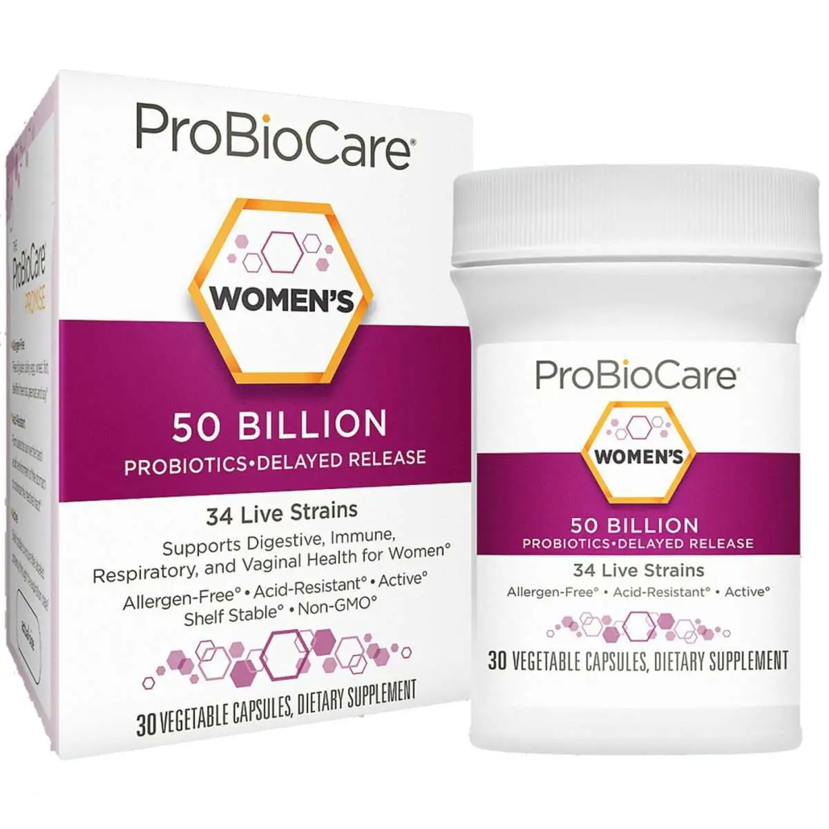 Probiocare Probiotic For Women 50 Billion Cfus 30 Vegetable Capsules ...