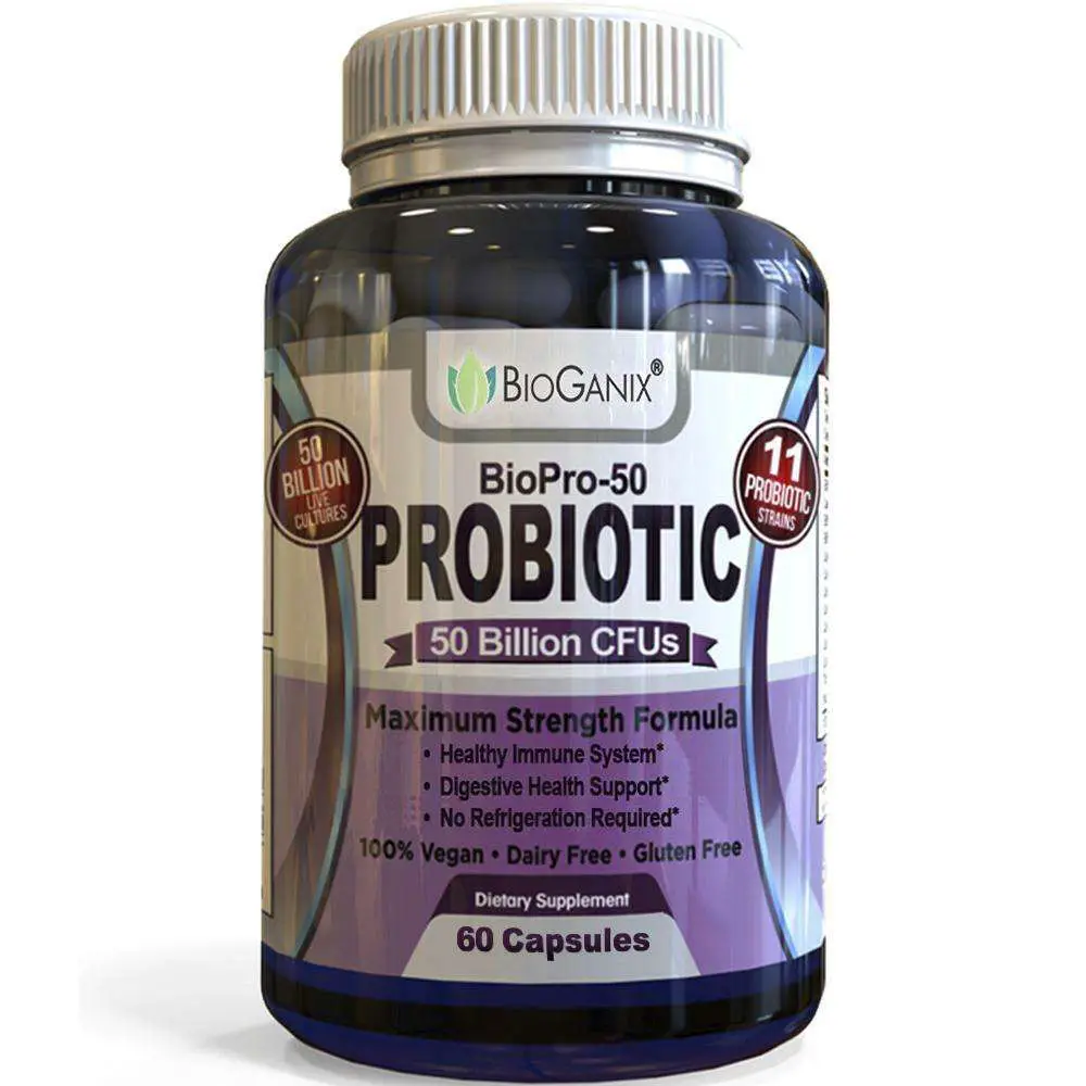 Probiotic BIOPRO 50 Billion CFU with 11 Strains Prebiotic ...