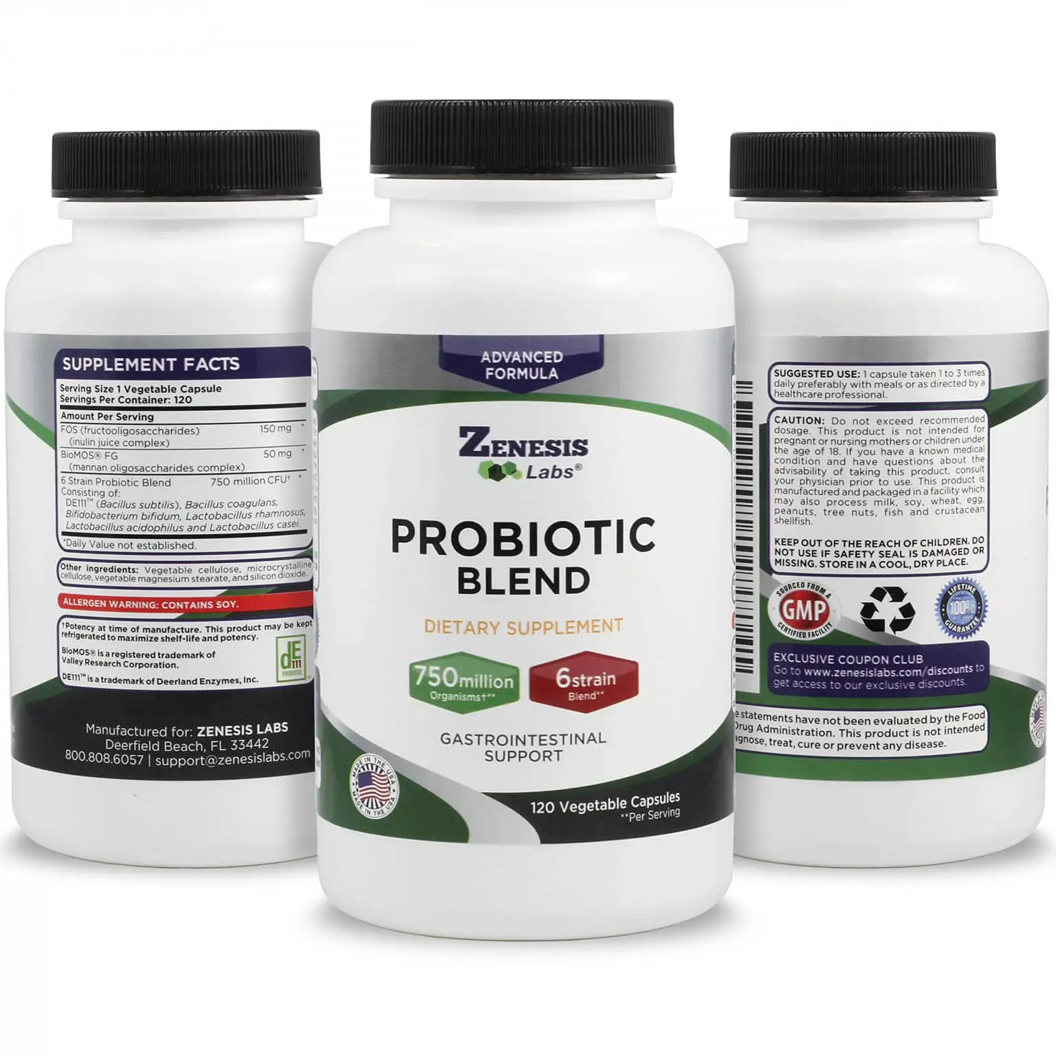 Probiotic Blend â Six Different Probiotics â 750 Million CFUs