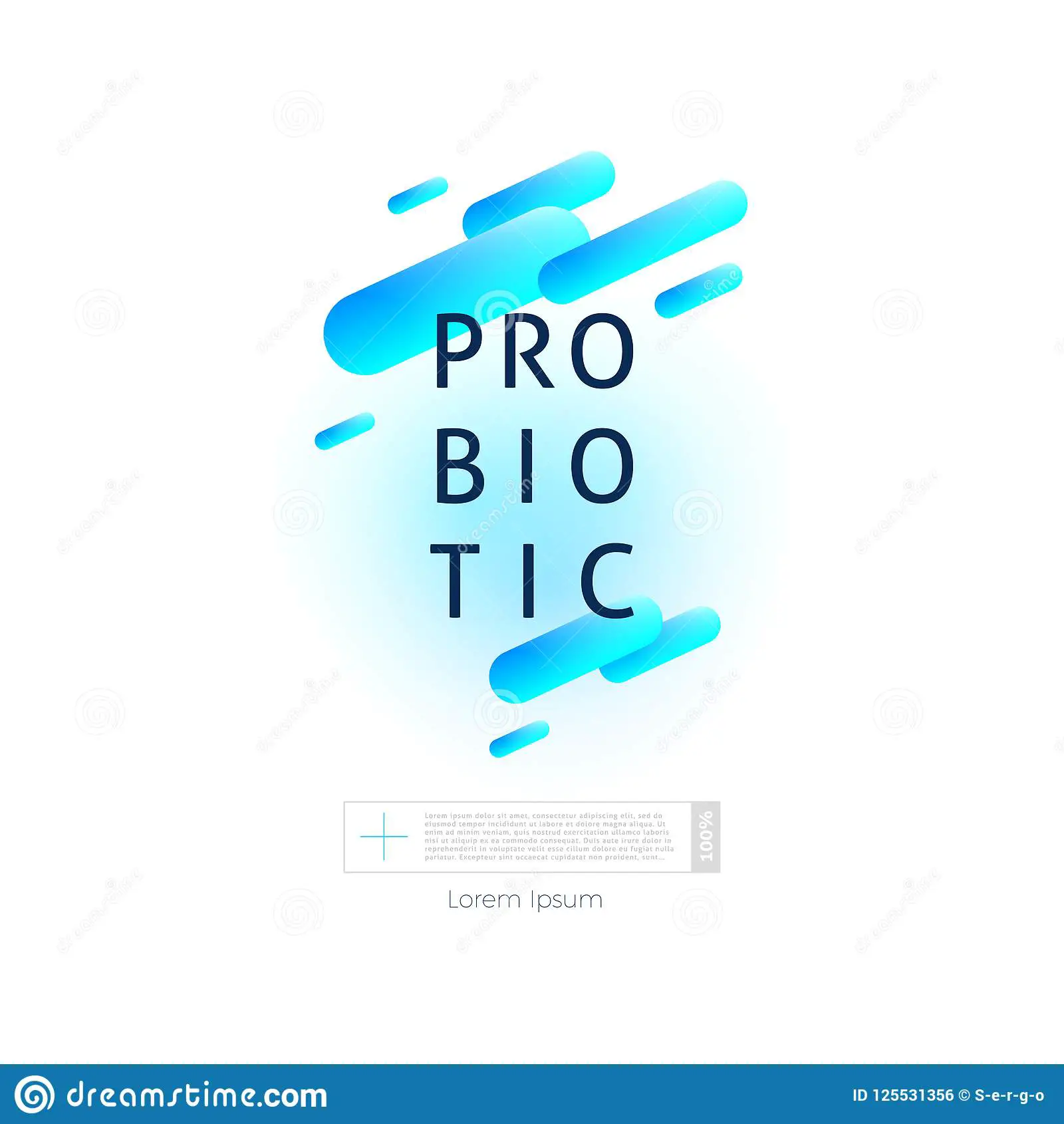 Probiotics Bacteria Design. Concept Of Design With Lactobacillus ...