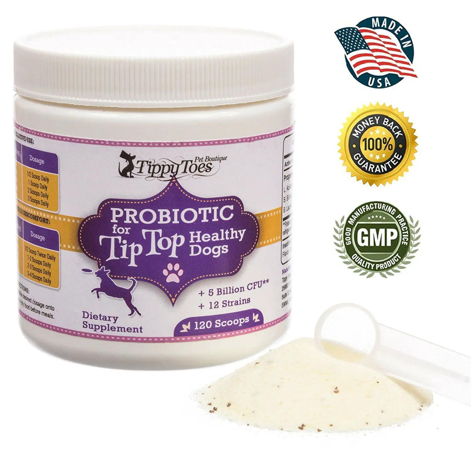 PROBIOTICS FOR DOGS POWDER Relieves Dog Diarrhea Bad Breath Improves ...