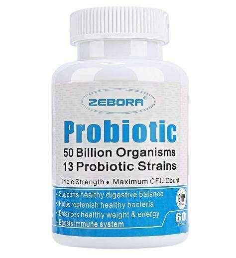 Probiotics Immune System Digestive 50 Billion CFUs 13 Strains Gluten 60 ...