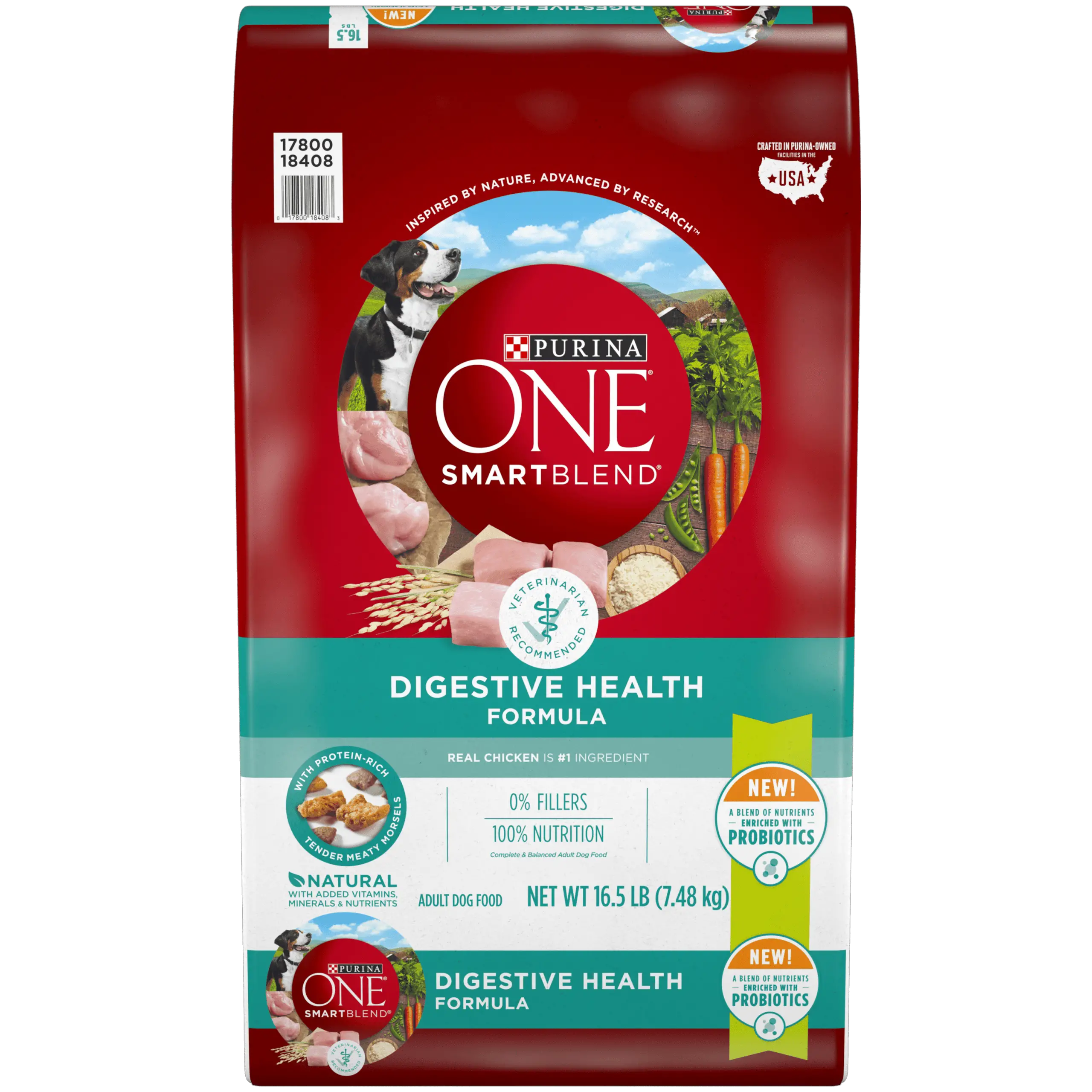 Purina ONE Probiotics Natural Dry Dog Food Smartblend Digestive Health ...