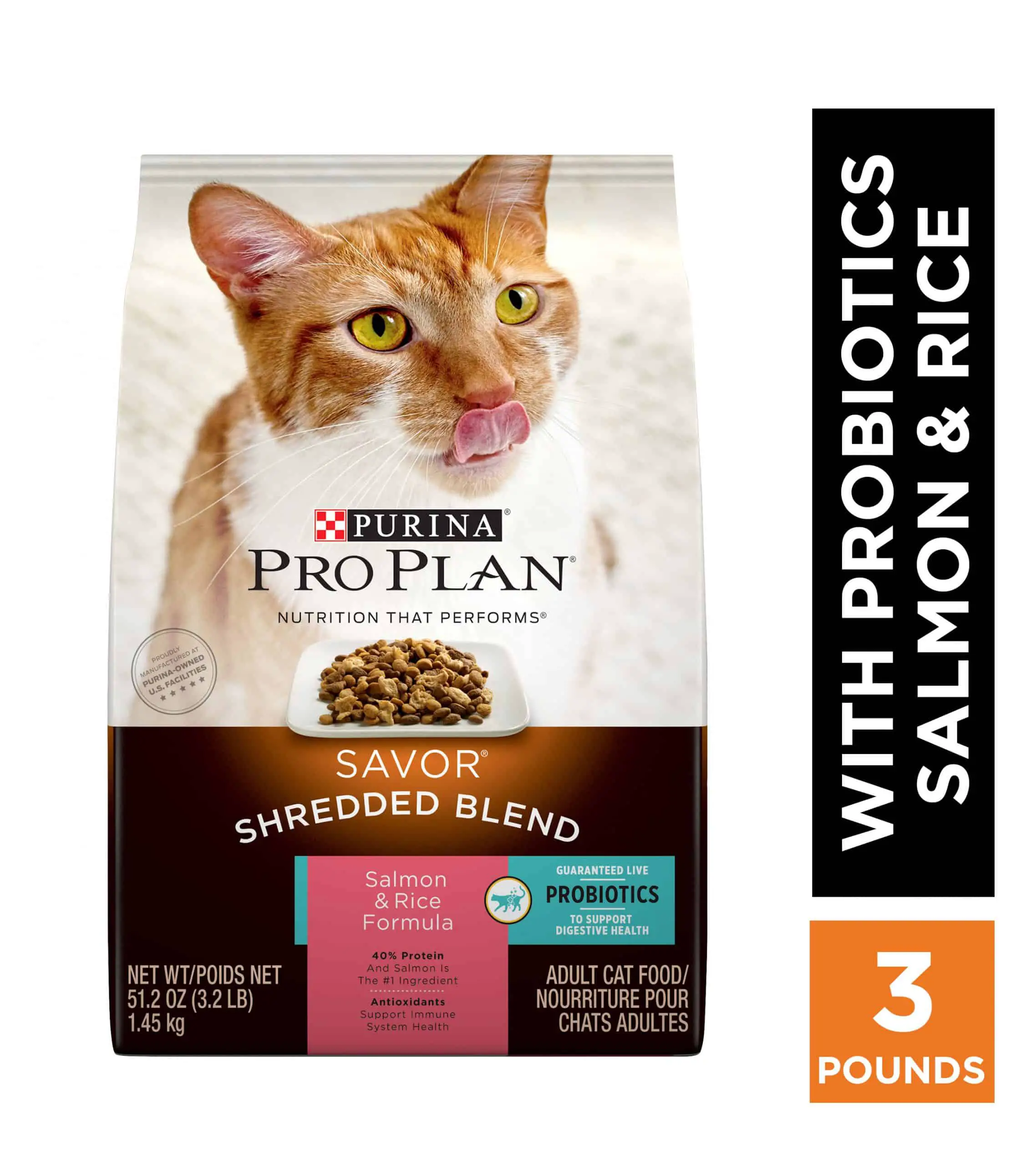 Purina Pro Plan With Probiotics, High Protein Dry Cat Food  SAVOR ...