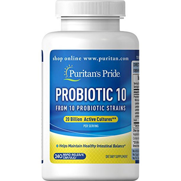 Puritans Pride Probiotic Capsules, 240 Count