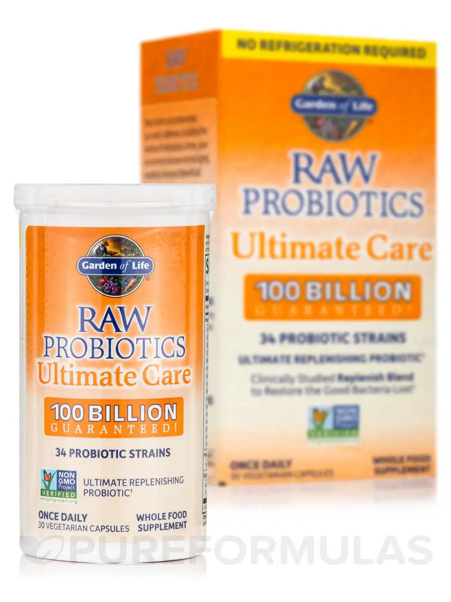 Raw Probiotics Ultimate Care 100 Billion (Shelf Stable ...