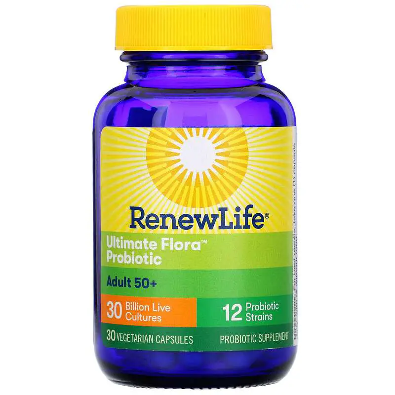 Renew Life, Adult 50+ Ultimate Flora Probiotic, 30 Billion ...