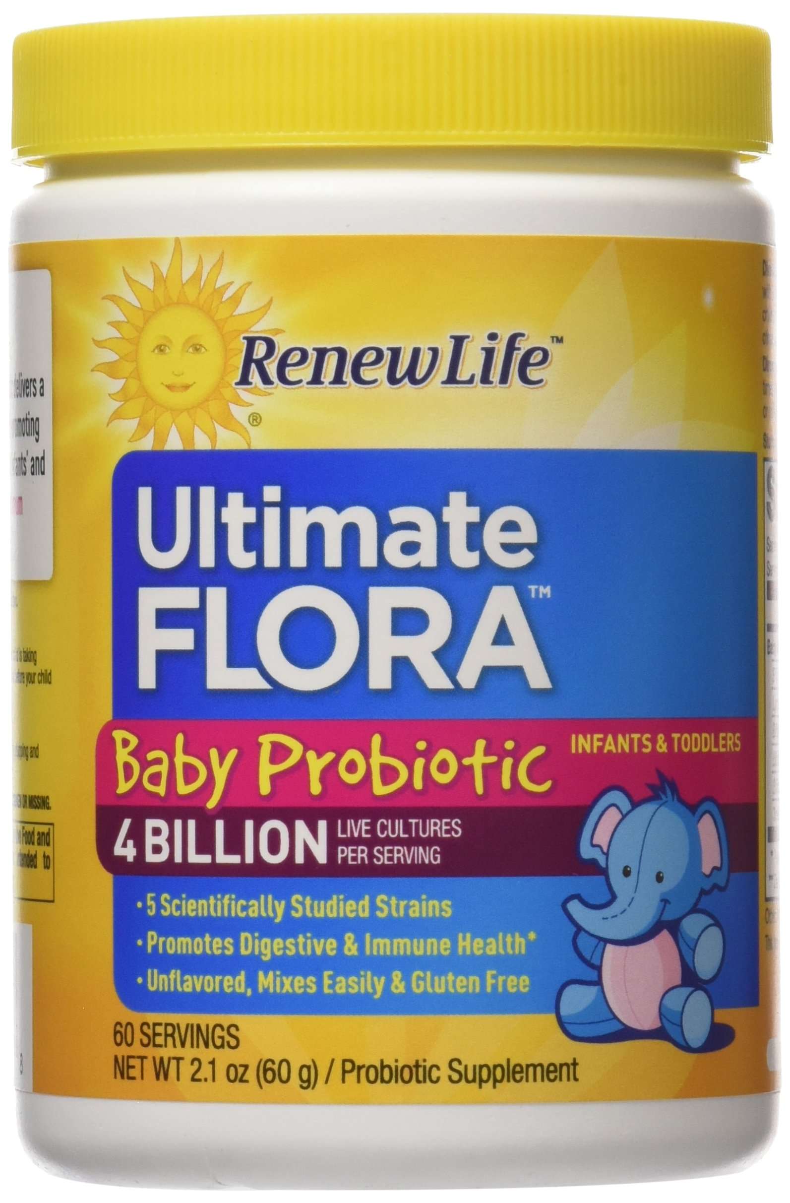 Renew Life Ultimate Flora Baby Probiotic 2.1 oz Powder 4 ...