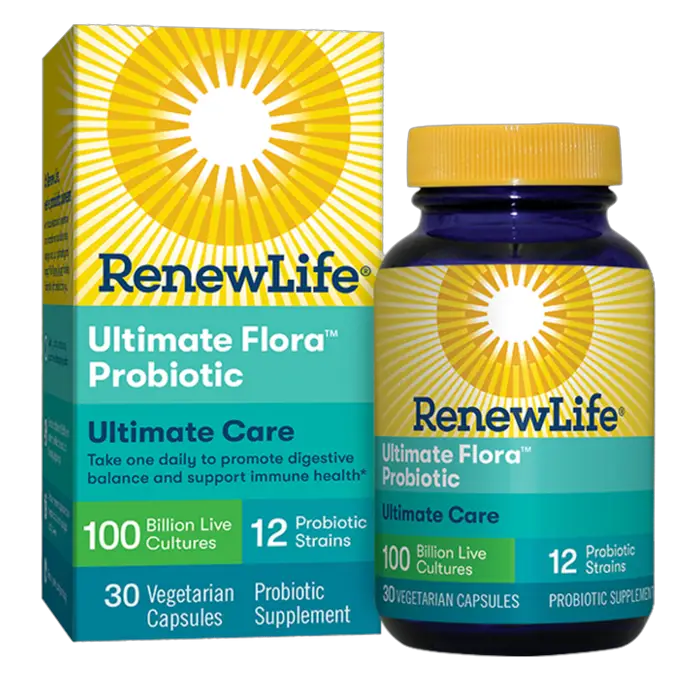 ReNew Life Ultimate Flora Ultra Potent 100 Billion Probiotic, 30 Capsu ...