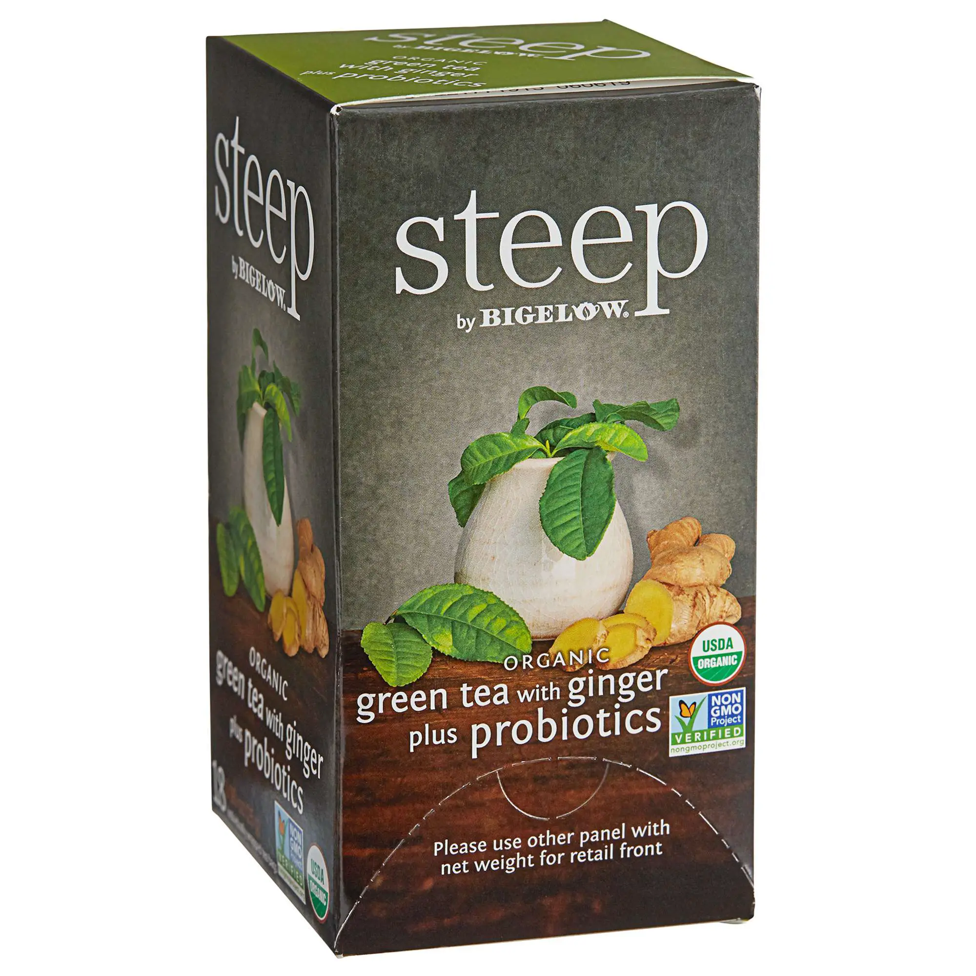 Steep By Bigelow Organic Green Tea with Ginger and ...