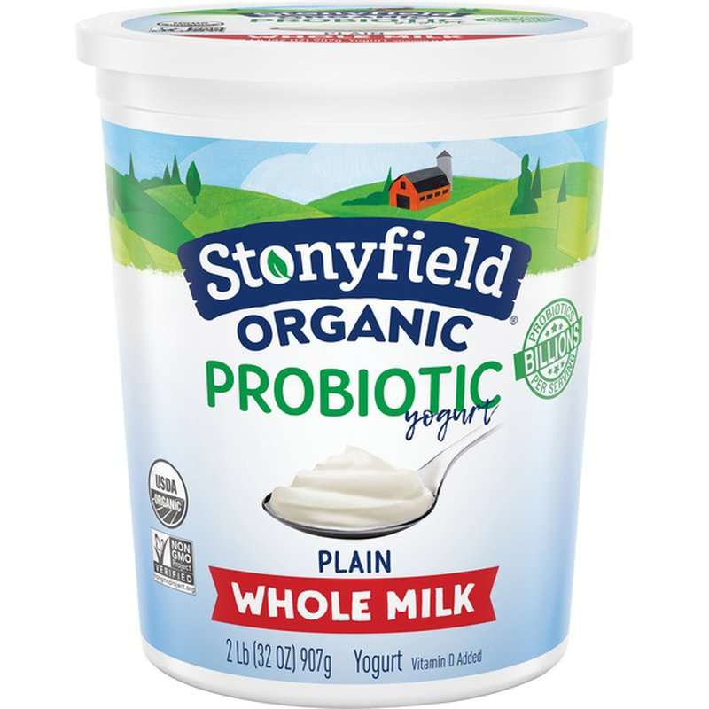 Stonyfield® Organic Plain Whole Milk Probiotic Yogurt (32 oz) from ACME ...