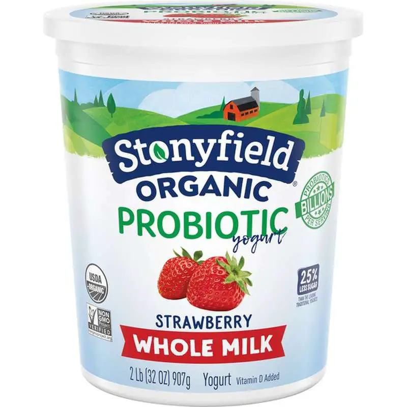 Stonyfield® Organic Strawberry Whole Milk Probiotic Yogurt ...