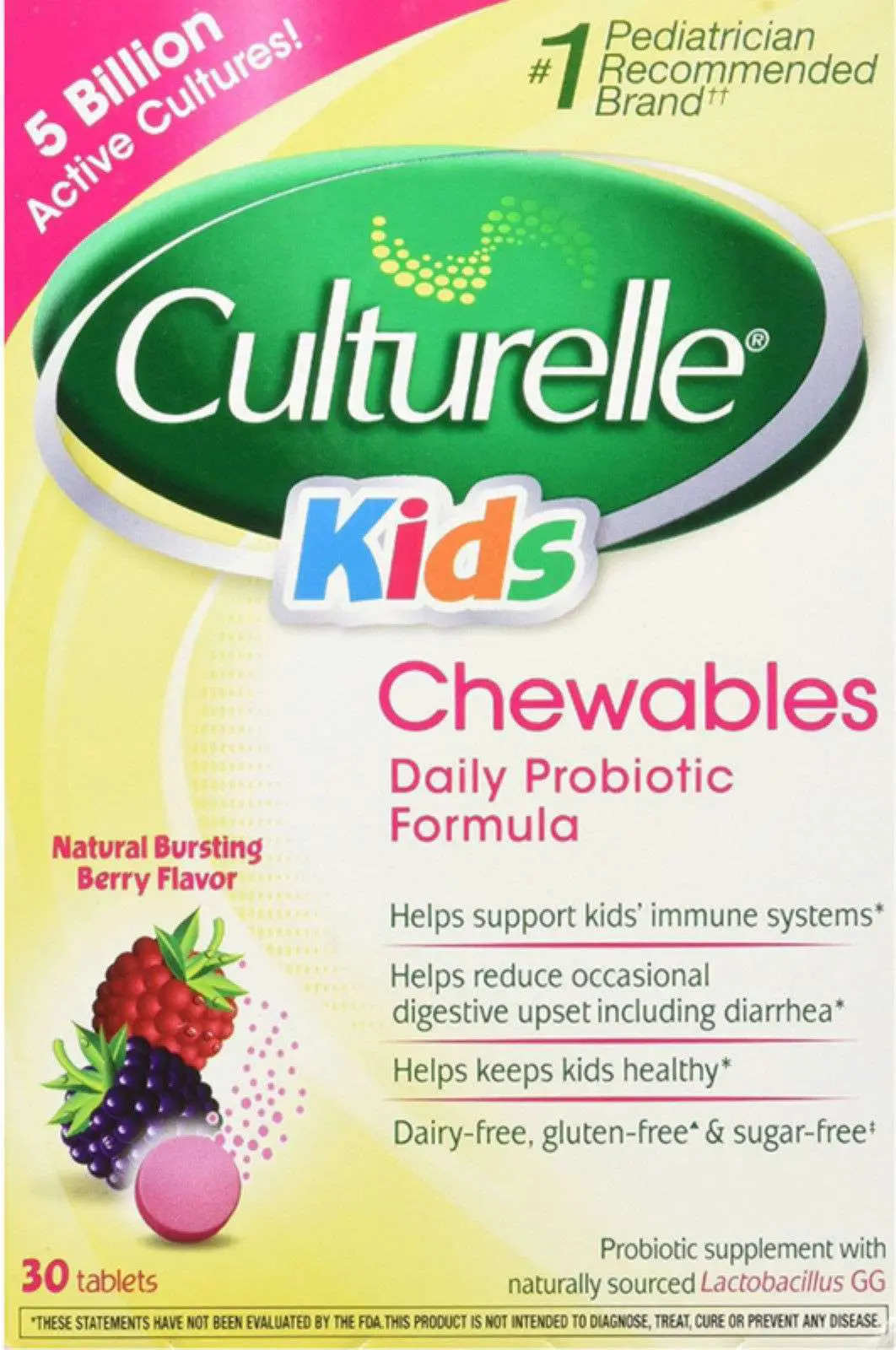 The Blue Cart. Culturelle Kids Probiotic Tablets Chewables Natural ...