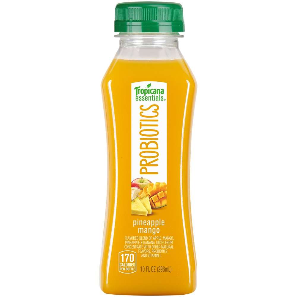 Tropicana Essentials Probiotics Pineapple Mango Juice, 10 Fl. Oz ...