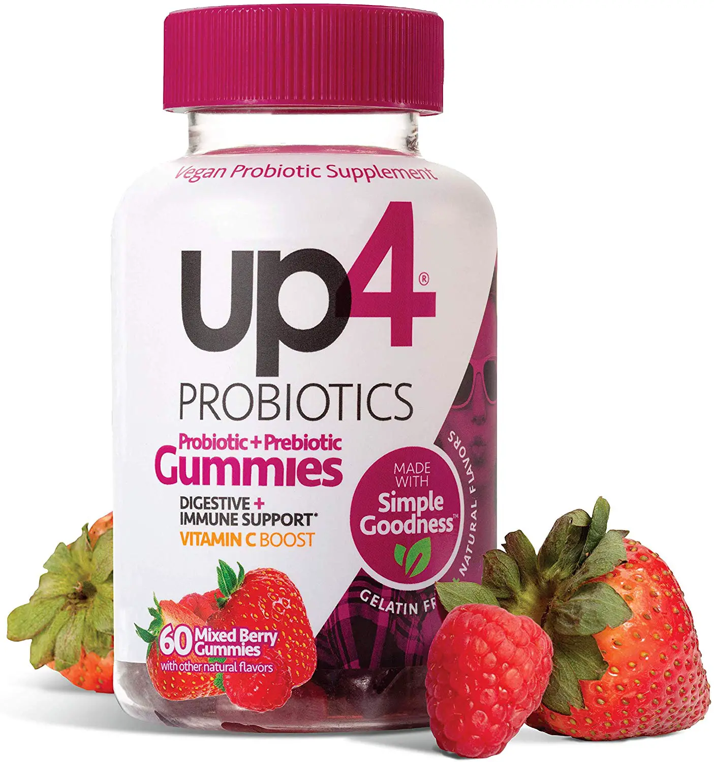 Up4 Kids Probiotic + Prebiotic Mixed Berry Gummies 60 ct : Fresh Health ...
