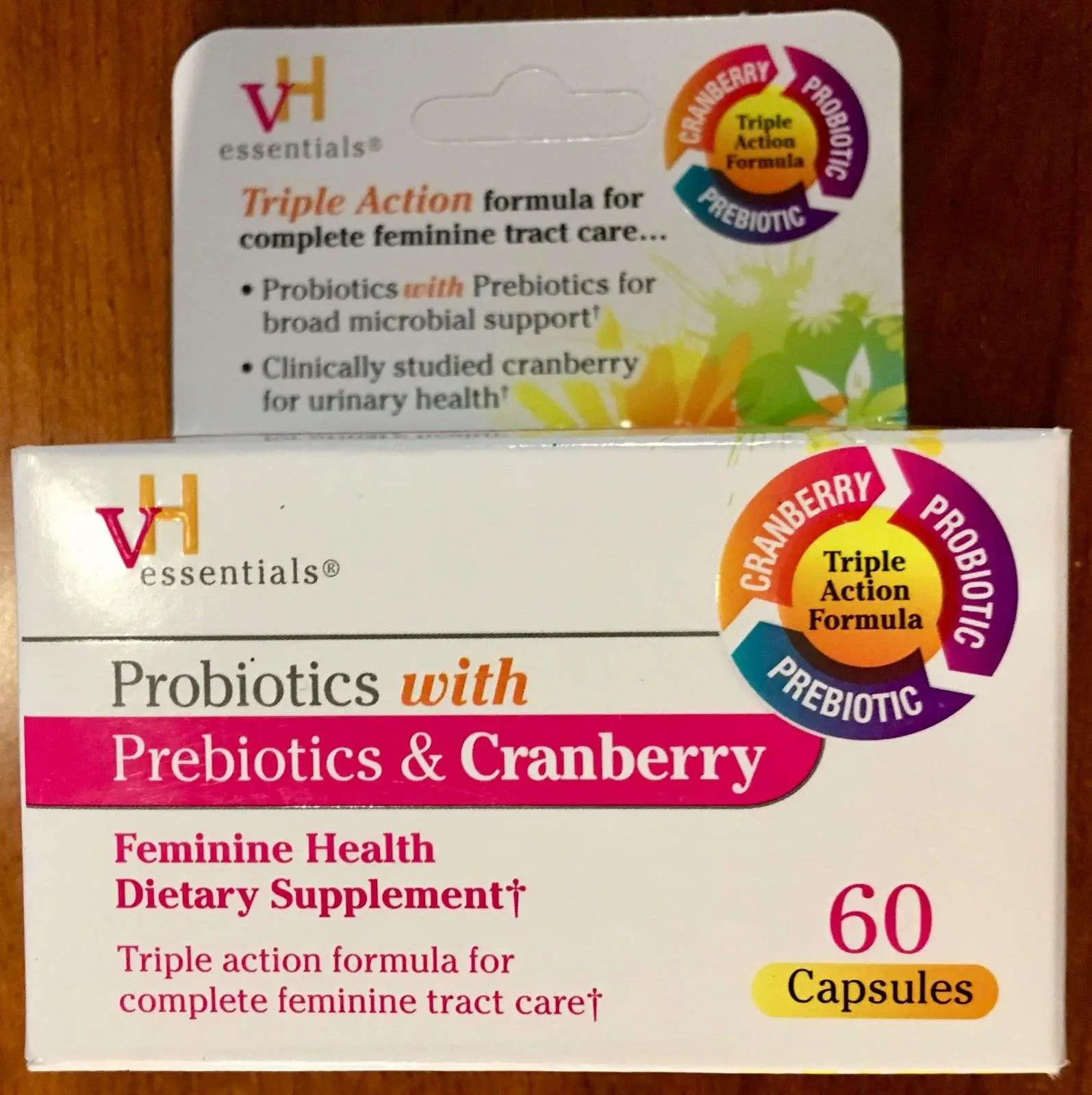 vH Essentials Probiotics with Prebiotics &  Cranberry ...