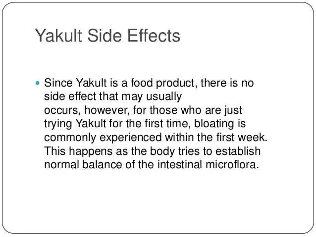 Yakult Probiotic Drink Side Effects