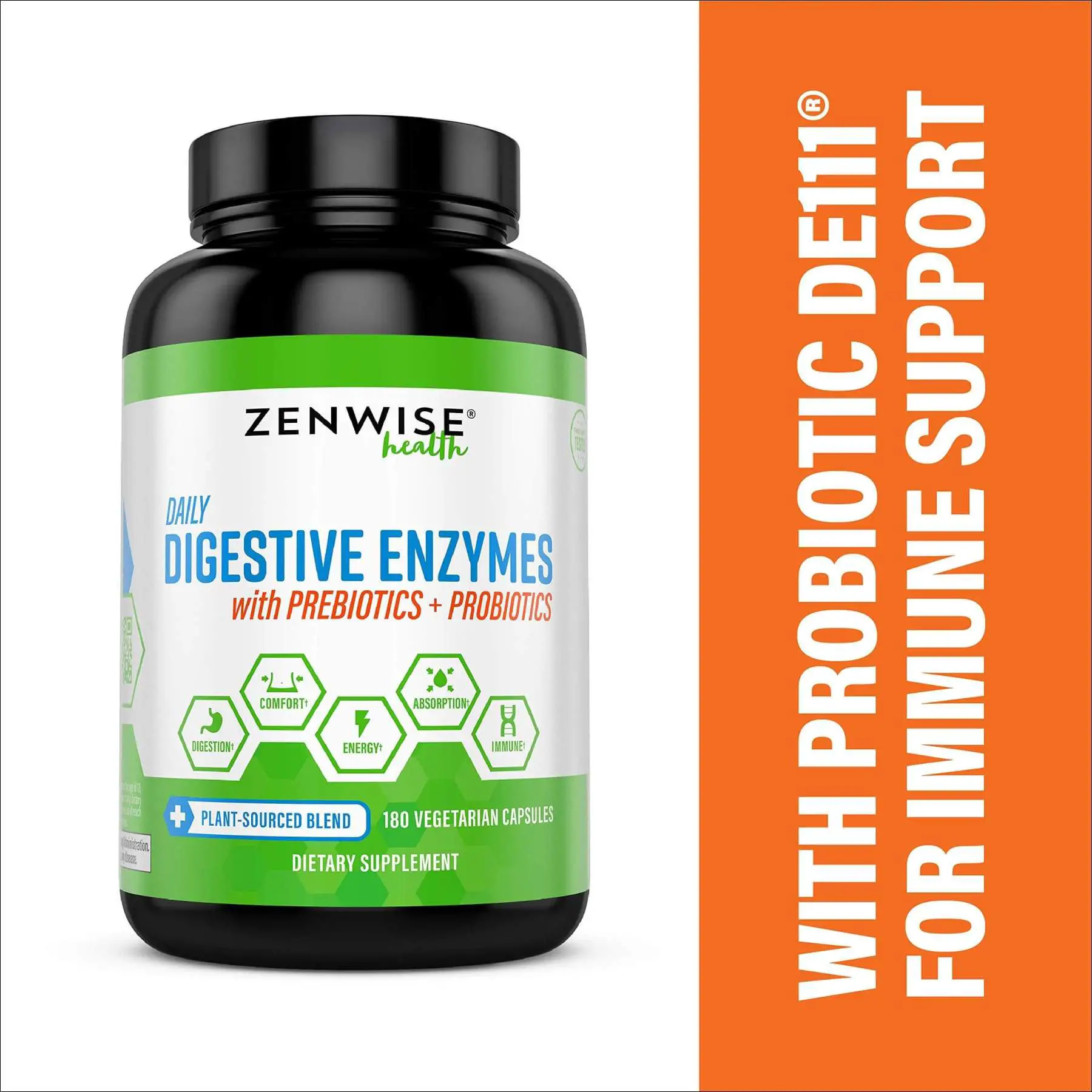 Zenwise Health Digestive Enzymes Plus Prebiotics &  Probiotics