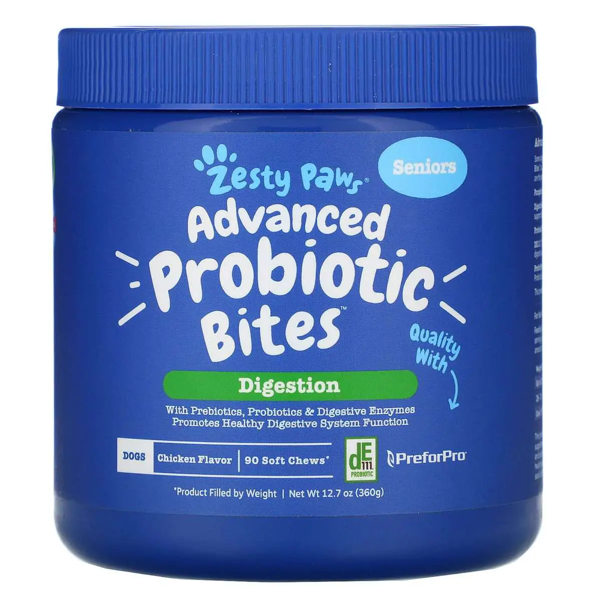 Zesty Paws, Advanced Probiotic Bites for Dogs, Digestion, Seniors ...
